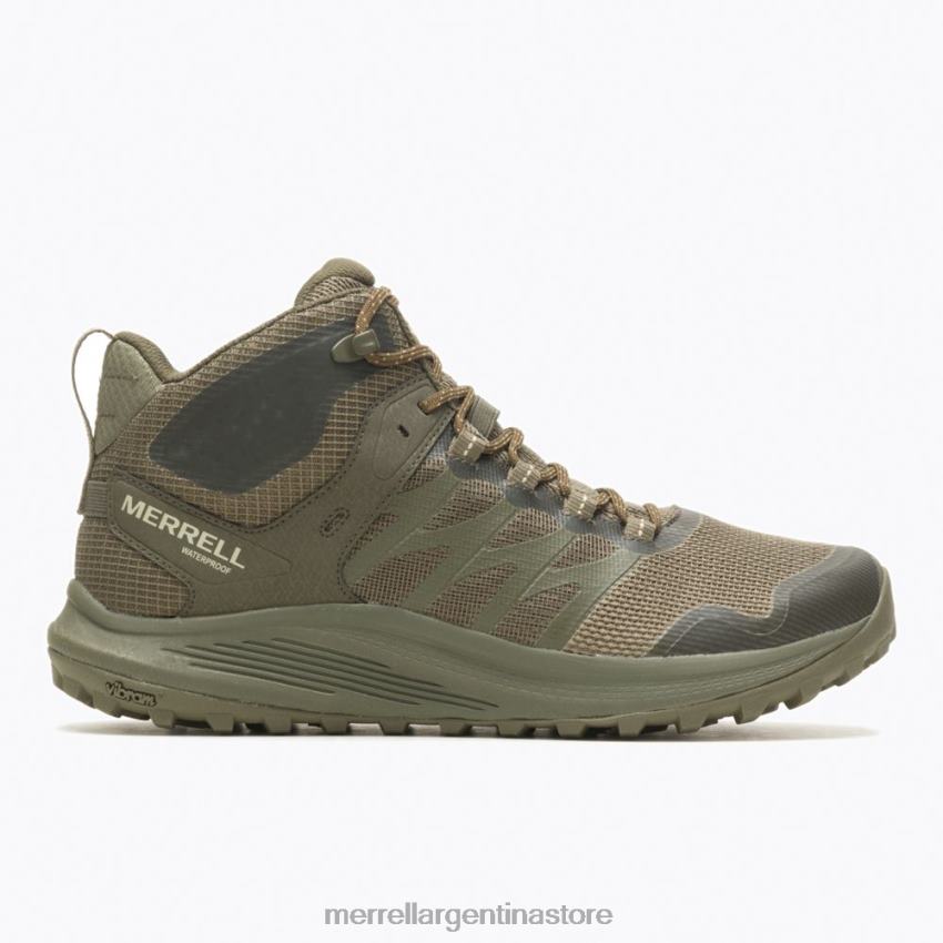 hombres zapatos aceituna NL2ZZ383 Merrell bota táctica impermeable nova 3 mid (j005053)