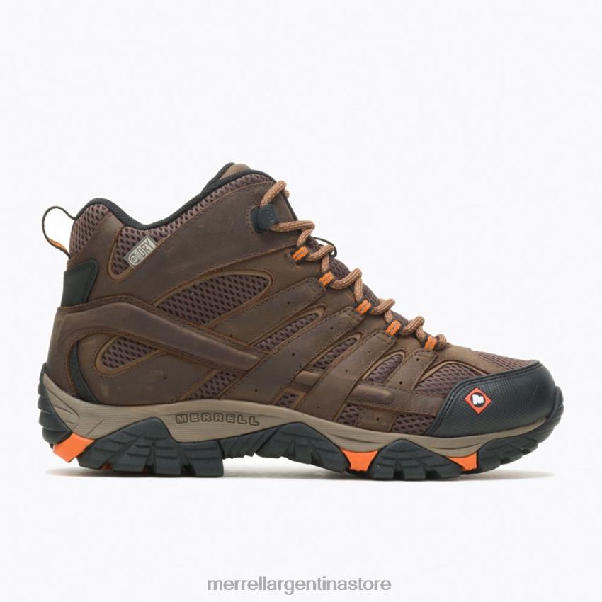 hombres zapatos arcilla NL2ZZ389 Merrell bota de trabajo moab vertex mid impermeable sr ancho ancho (j31239w)