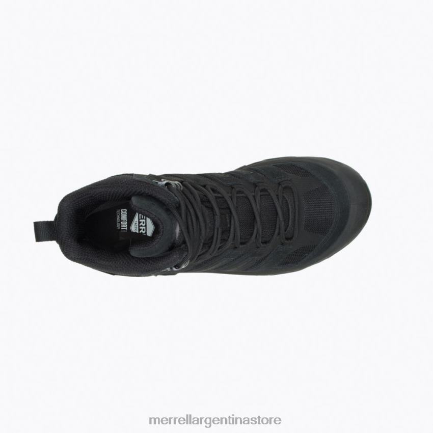 hombres zapatos negro NL2ZZ441 Merrell Bota impermeable de 6'' de táctica de campo fuerte (j099301)