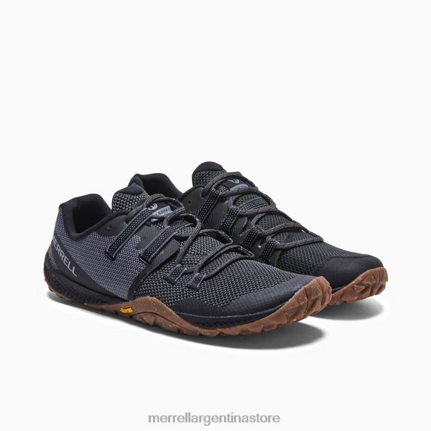 hombres zapatos negro/goma NL2ZZ410 Merrell guante de trail 6 (j135379)