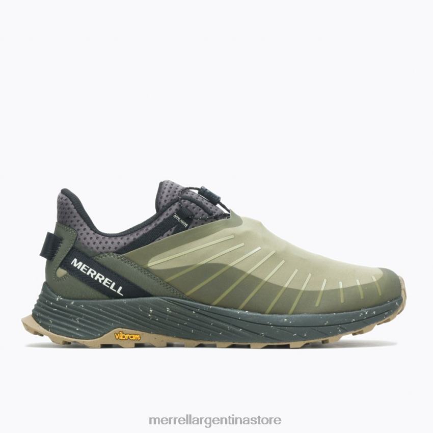 hombres zapatos aceituna NL2ZZ49 Merrell zapatillas de deporte con escudo de encaje de embarcación (j004327)