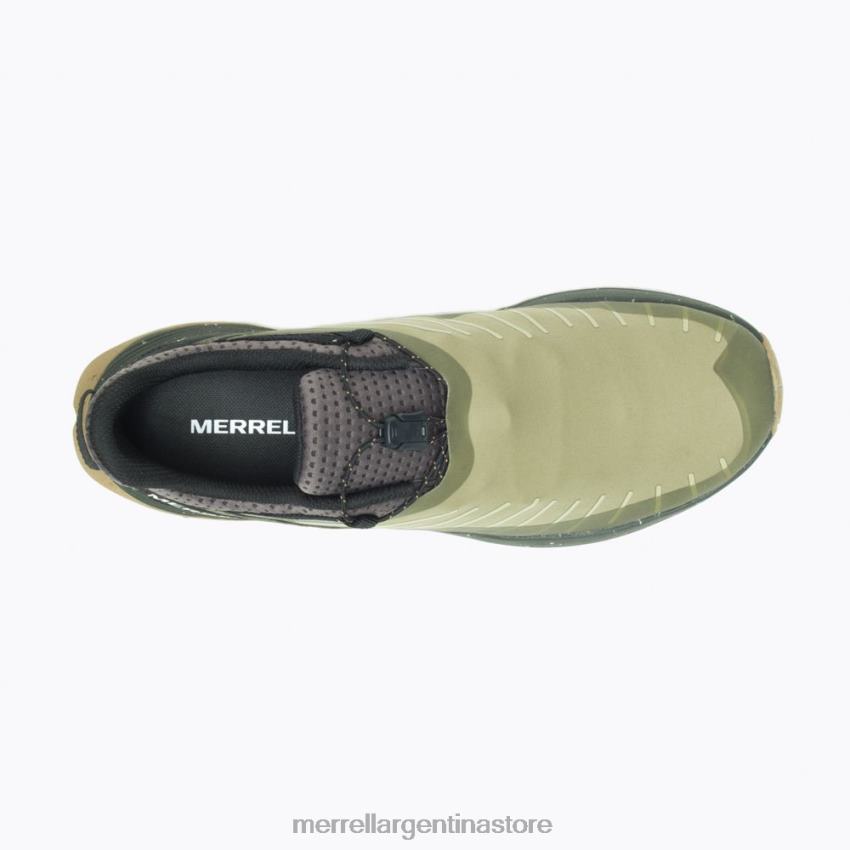 hombres zapatos aceituna NL2ZZ49 Merrell zapatillas de deporte con escudo de encaje de embarcación (j004327)
