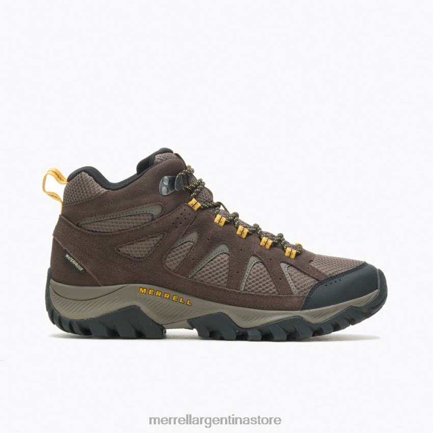 hombres zapatos Café exprés NL2ZZ604 Merrell Oakcreek mid impermeable ancho ancho (j036401w)