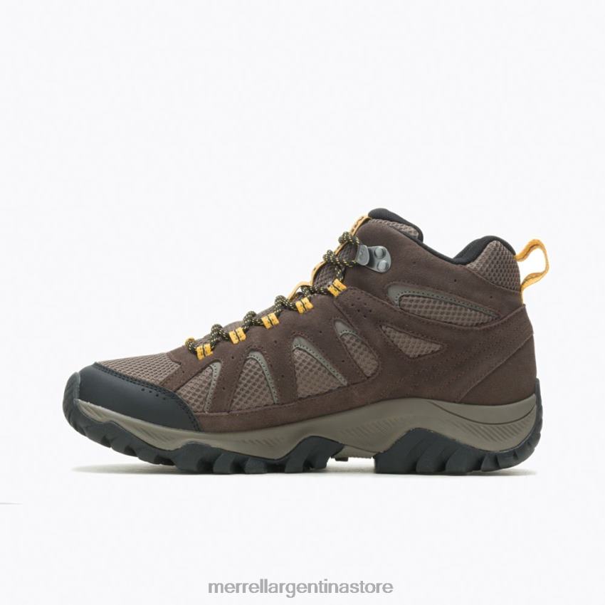 hombres zapatos Café exprés NL2ZZ604 Merrell Oakcreek mid impermeable ancho ancho (j036401w)