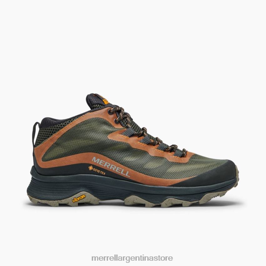 hombres zapatos liquen NL2ZZ354 Merrell moab speed mid gore-tex gran ancho (j135411w)