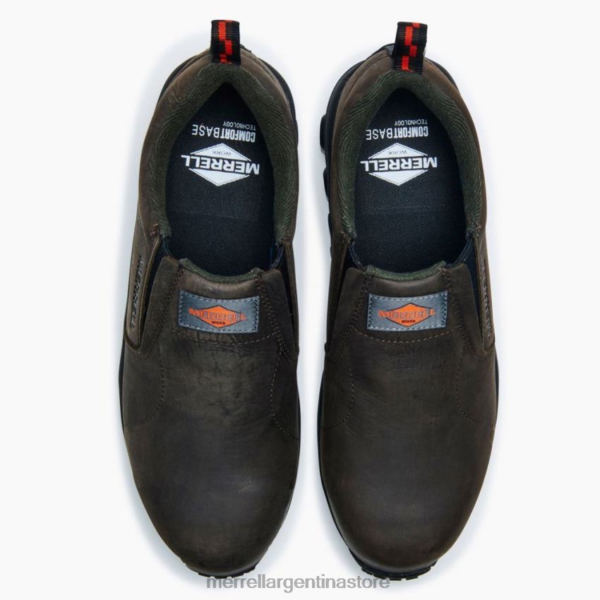 hombres zapatos Café exprés NL2ZZ346 Merrell zapatos de trabajo con punta de comp de cuero moc jungle (j099319)
