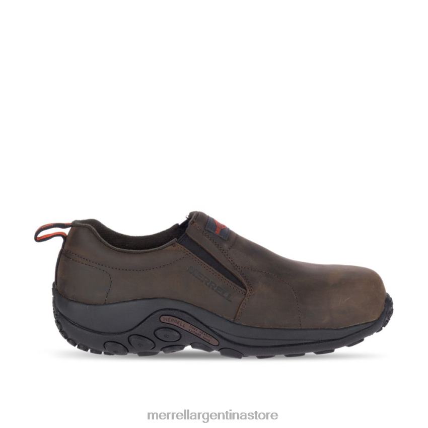 hombres zapatos Café exprés NL2ZZ487 Merrell Zapatos de trabajo Jungle Moc de cuero con punta comp, ancho ancho (j099319w)