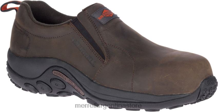 hombres zapatos Café exprés NL2ZZ487 Merrell Zapatos de trabajo Jungle Moc de cuero con punta comp, ancho ancho (j099319w)