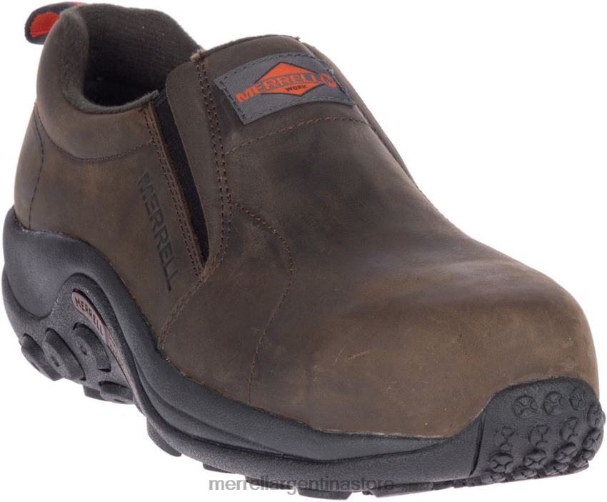 hombres zapatos Café exprés NL2ZZ487 Merrell Zapatos de trabajo Jungle Moc de cuero con punta comp, ancho ancho (j099319w)