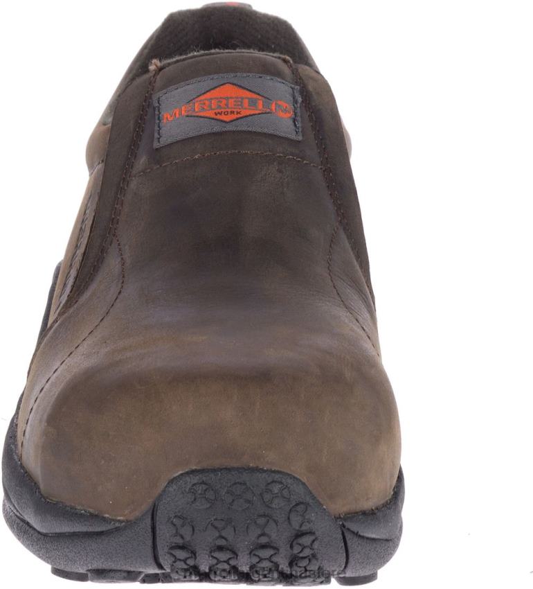 hombres zapatos Café exprés NL2ZZ487 Merrell Zapatos de trabajo Jungle Moc de cuero con punta comp, ancho ancho (j099319w)