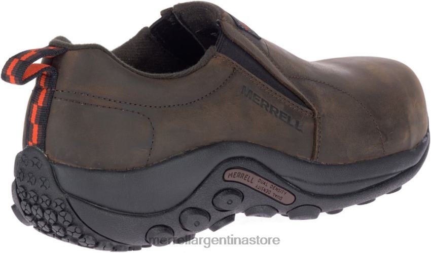 hombres zapatos Café exprés NL2ZZ487 Merrell Zapatos de trabajo Jungle Moc de cuero con punta comp, ancho ancho (j099319w)