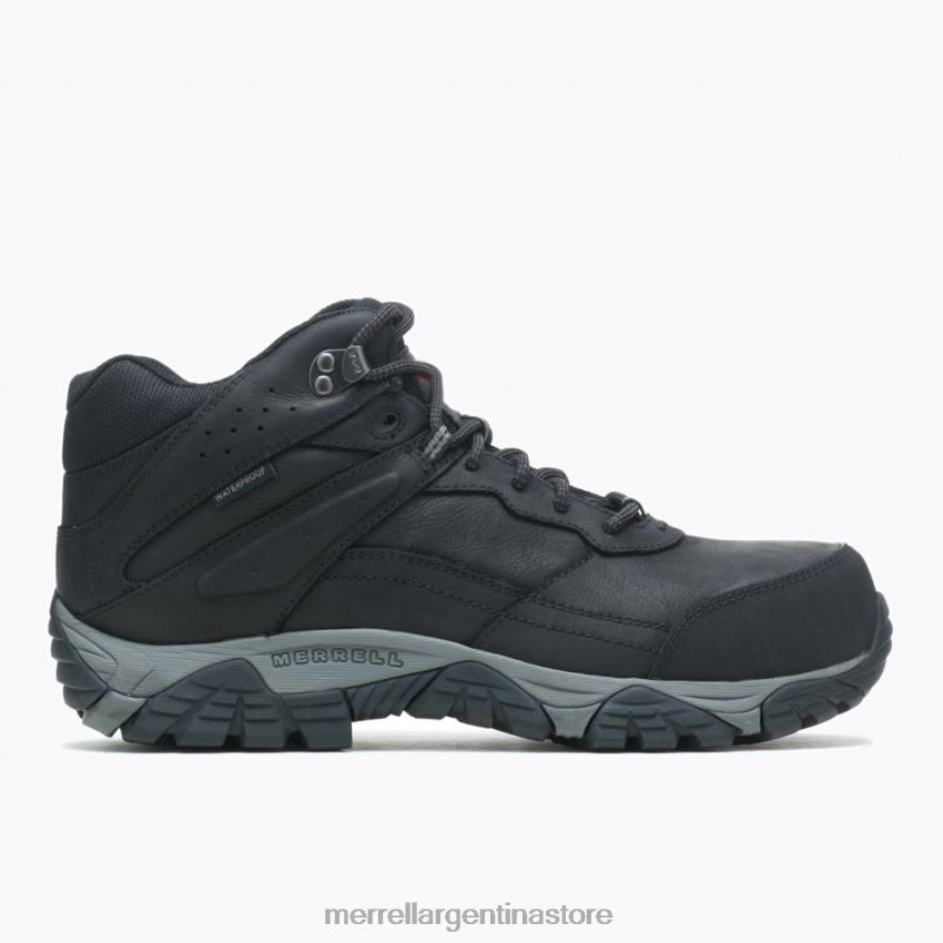 hombres zapatos negro NL2ZZ495 Merrell moab adventure mid fibra de carbono impermeable ancho ancho (j004631w)