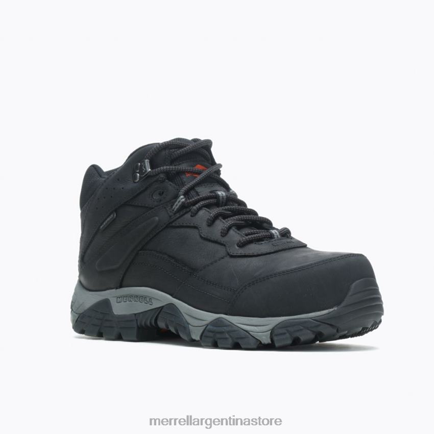 hombres zapatos negro NL2ZZ495 Merrell moab adventure mid fibra de carbono impermeable ancho ancho (j004631w)