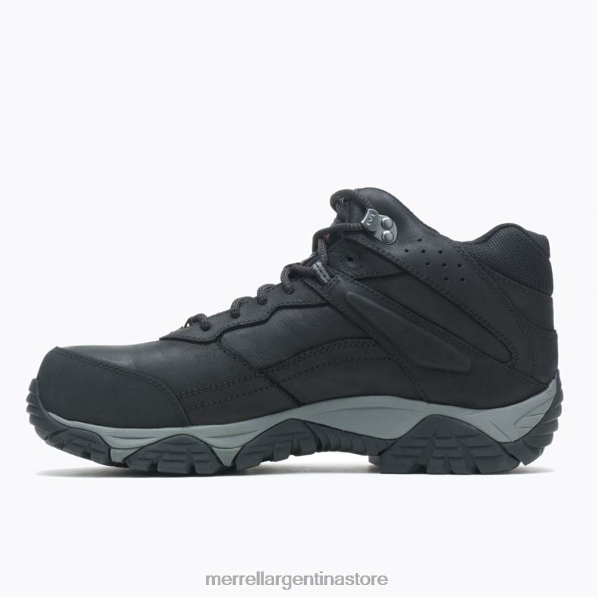 hombres zapatos negro NL2ZZ495 Merrell moab adventure mid fibra de carbono impermeable ancho ancho (j004631w)