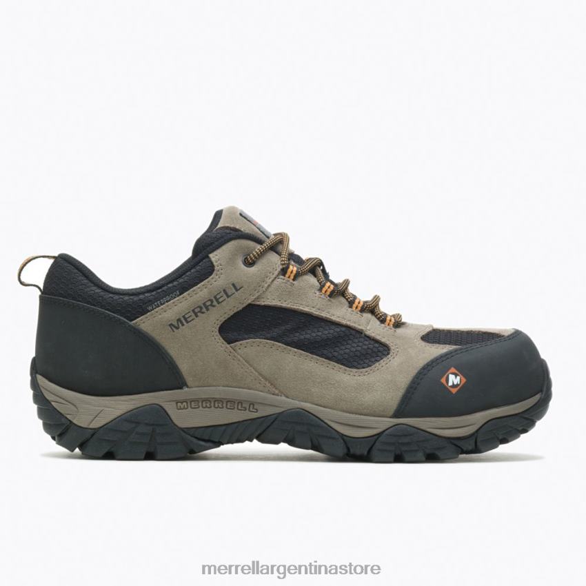 hombres zapatos nuez NL2ZZ385 Merrell zapato de trabajo moab onset impermeable con punta comp (j099505)