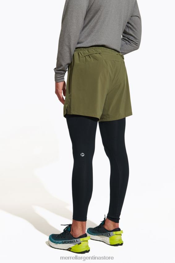hombres ropa aceituna polvorienta NL2ZZ406 Merrell pantalón corto de trail running (jmf26581-326)