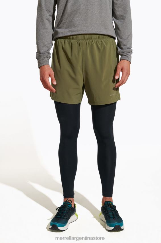hombres ropa aceituna polvorienta NL2ZZ406 Merrell pantalón corto de trail running (jmf26581-326)