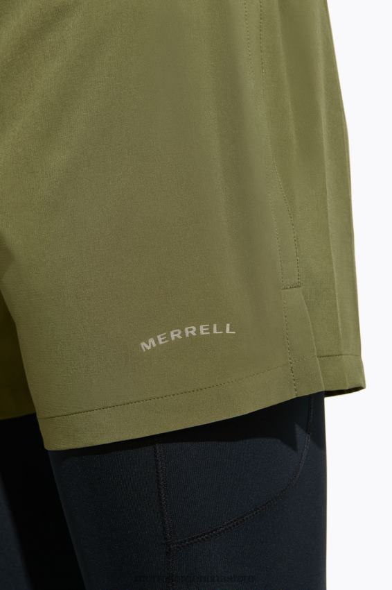 hombres ropa aceituna polvorienta NL2ZZ406 Merrell pantalón corto de trail running (jmf26581-326)