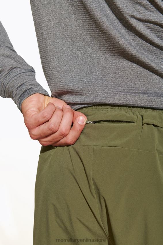 hombres ropa aceituna polvorienta NL2ZZ406 Merrell pantalón corto de trail running (jmf26581-326)
