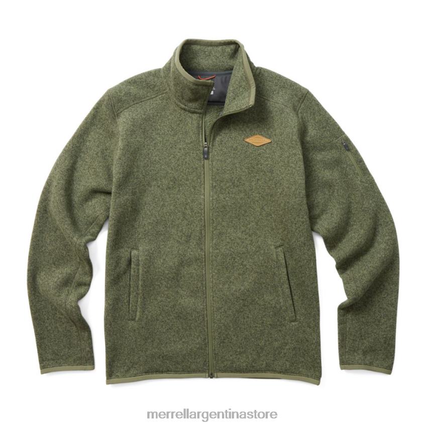 hombres ropa brezo de oliva polvoriento NL2ZZ429 Merrell suéter tiempo cremallera completa (jmf26296-327)