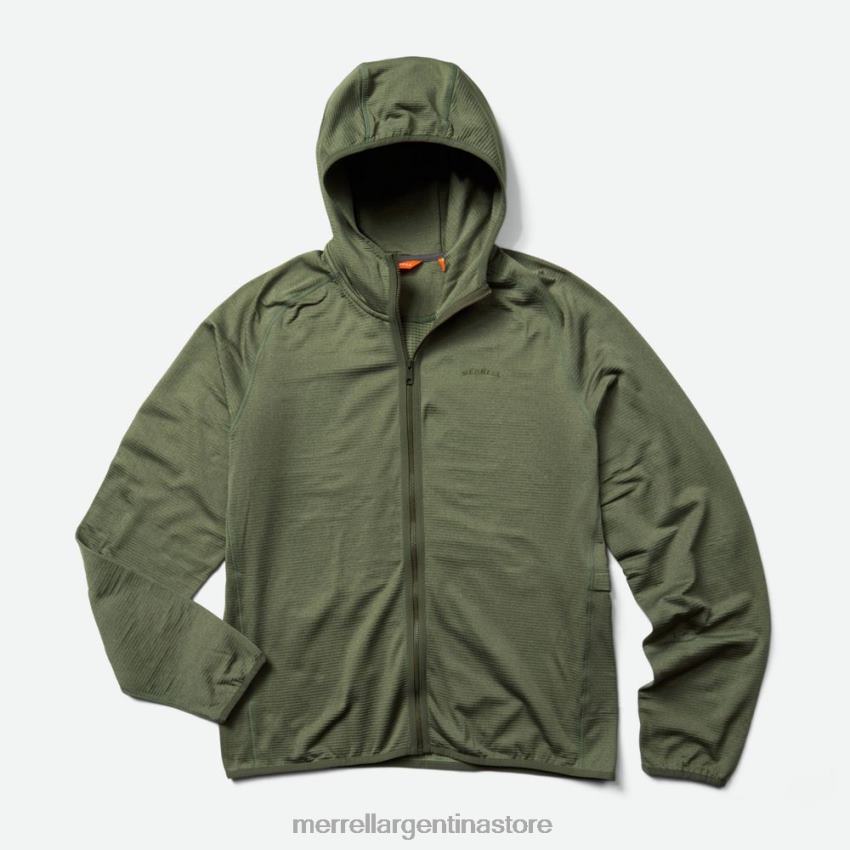 hombres ropa brezo de oliva polvoriento NL2ZZ551 Merrell sudadera con cremallera completa geotex (jms26325-327)