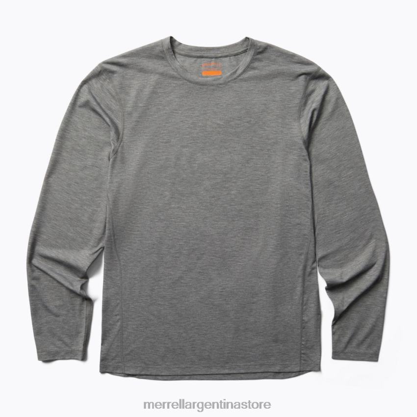 hombres ropa brezo gris NL2ZZ335 Merrell camiseta de manga larga perfecta con tencel (jms26862-050)