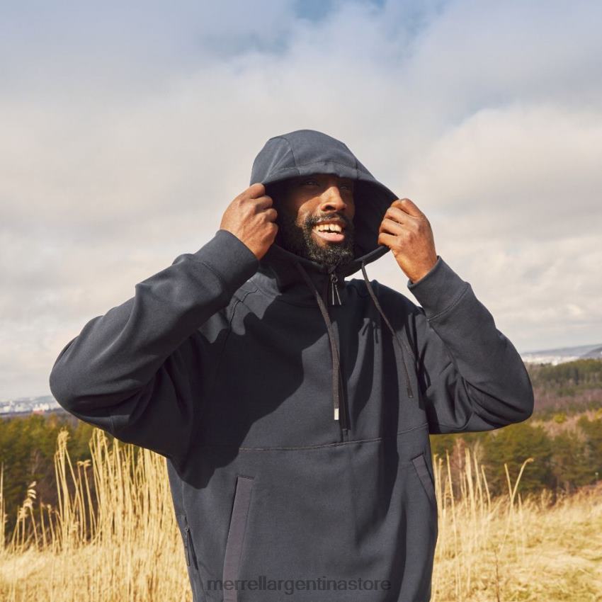 hombres ropa negro NL2ZZ162 Merrell sudadera con capucha impulso (jms26762-010)