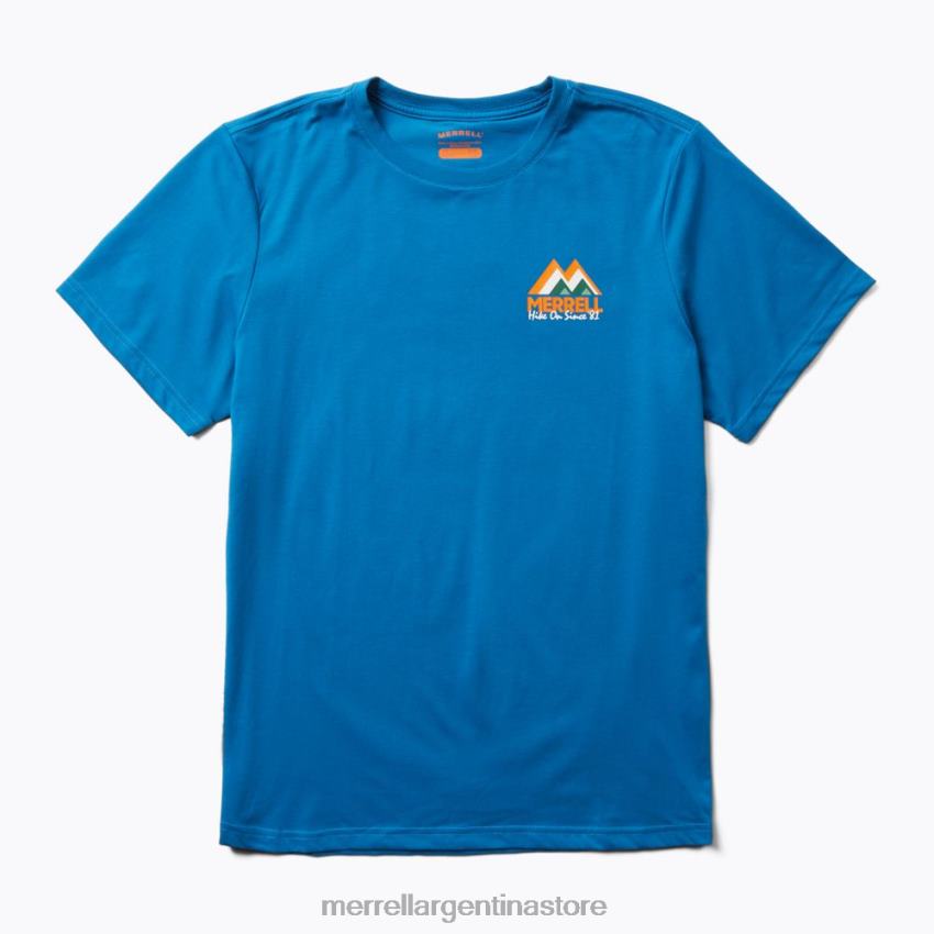hombres ropa azul NL2ZZ308 Merrell camiseta m-mountain (jmf26620-352)