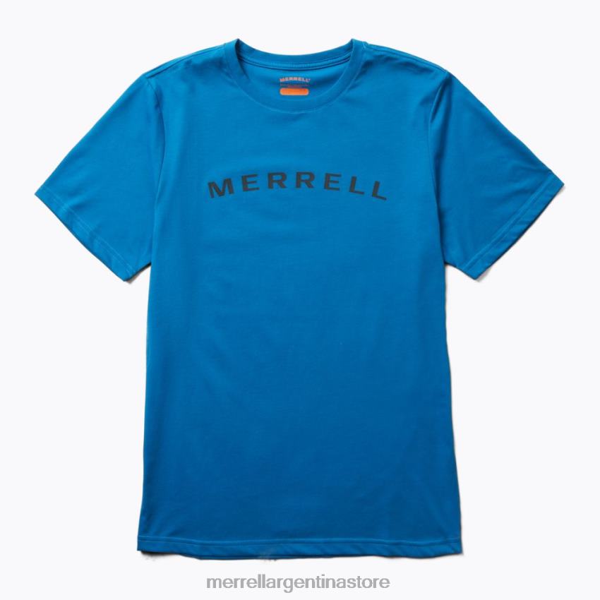hombres ropa azul NL2ZZ583 Merrell camiseta de manga corta con marca denominativa (jms26332-352)