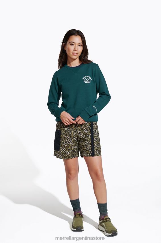 mujer ropa musgo de mar NL2ZZ1231 Merrell cuello redondo de lana de buen carácter (jwf26633-325)