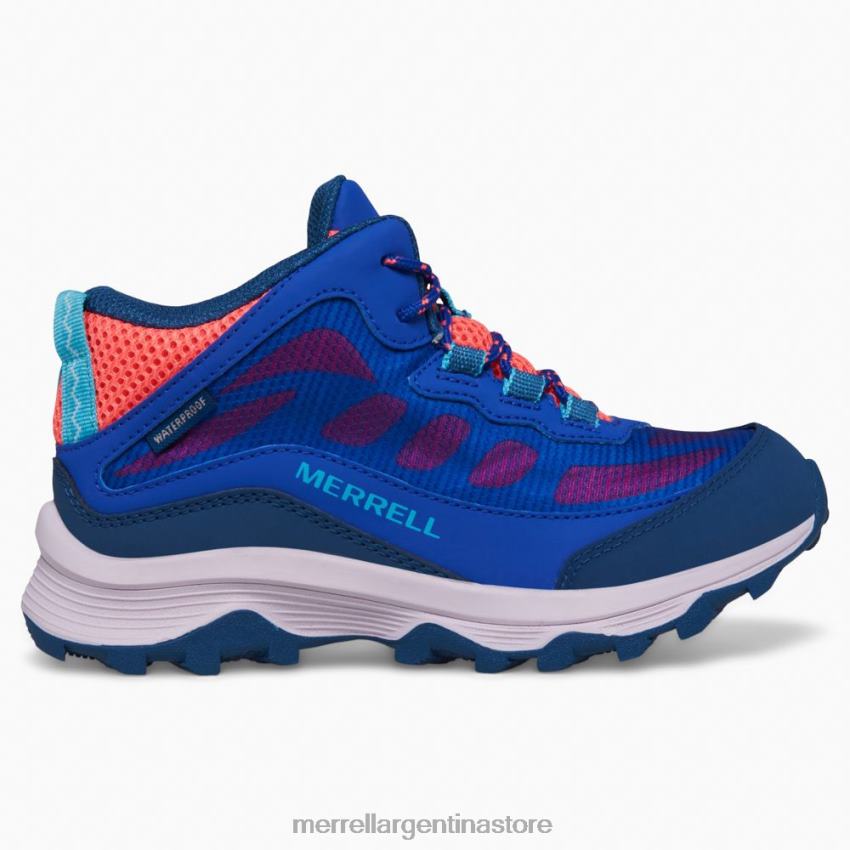 niños zapatos azul/baya/turq NL2ZZ1379 Merrell moab speed mid impermeable (mk166990)