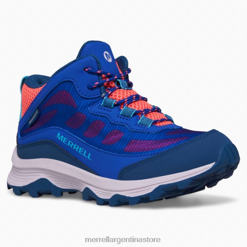 niños zapatos azul/baya/turq NL2ZZ1379 Merrell moab speed mid impermeable (mk166990)