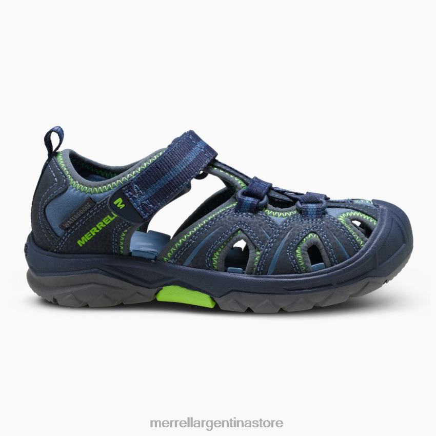 niños zapatos azul marino / verde NL2ZZ1413 Merrell sandalia hidro (my53375)