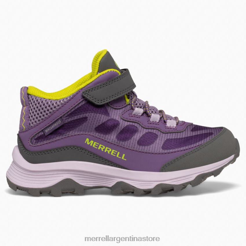 niños zapatos cadete de uva NL2ZZ1386 Merrell moab speed mid a/c impermeable (mk166276)