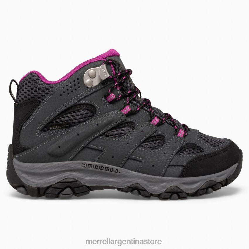 niños zapatos granito/baya NL2ZZ1433 Merrell bota impermeable moab 3 mid (mk165703)