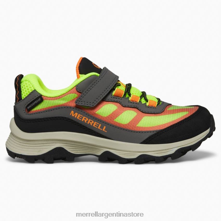 niños zapatos gris/alta visibilidad/naranja NL2ZZ1366 Merrell moab speed low a/c resistente al agua (mk266774)