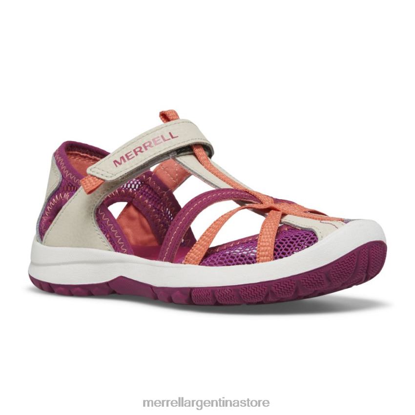 niños zapatos gris/coral NL2ZZ1414 Merrell sandalia libélula (mk166805k)