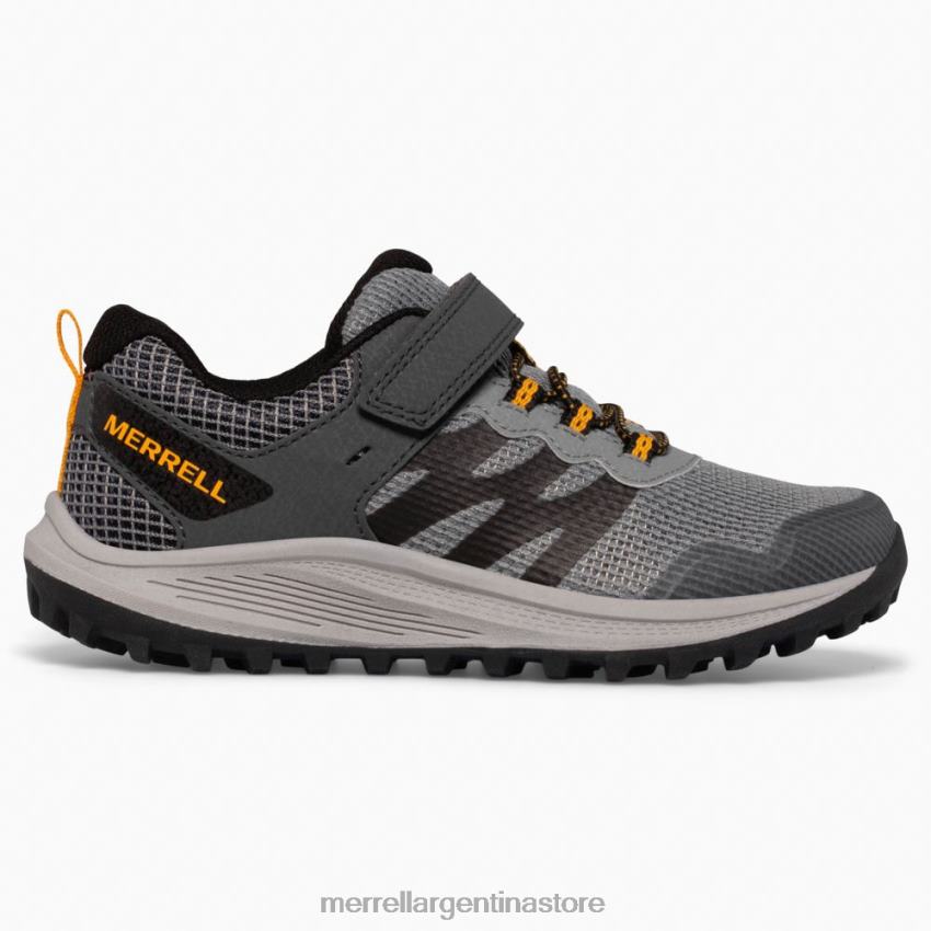 niños zapatos gris/naranja NL2ZZ1356 Merrell zapatillas nova 3 (mk266785)