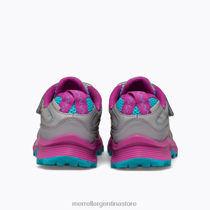 niños zapatos gris/plata/turquesa NL2ZZ1362 Merrell moab speed low a/c resistente al agua (mk165211)