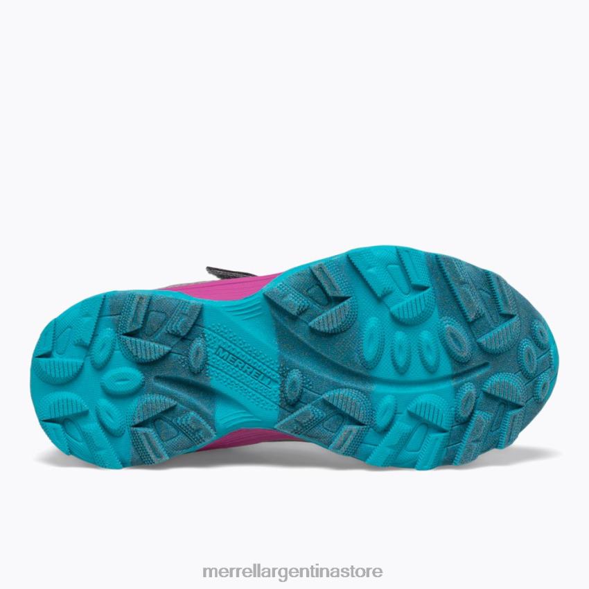 niños zapatos gris/plata/turquesa NL2ZZ1362 Merrell moab speed low a/c resistente al agua (mk165211)
