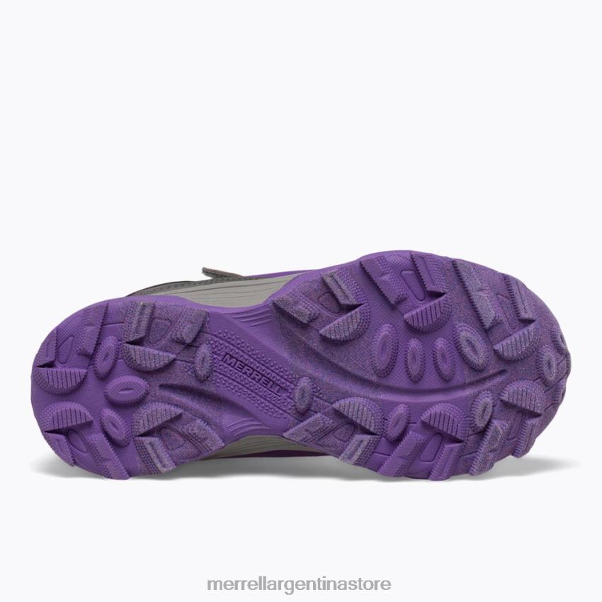 niños zapatos gris/rosa/morado NL2ZZ1387 Merrell moab speed mid a/c impermeable (mk165209)