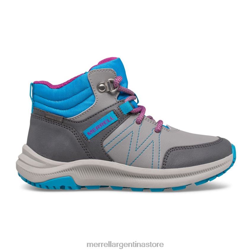 niños zapatos gris/turquesa NL2ZZ1510 Merrell bota impermeable greylock (mk165225)
