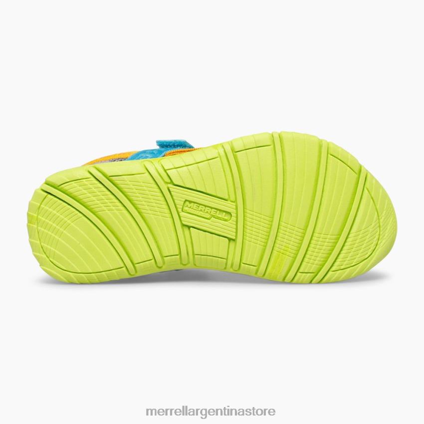 niños zapatos logotipo gris/multi NL2ZZ1400 Merrell sandalia con tribanda kahuna (mk265674k)