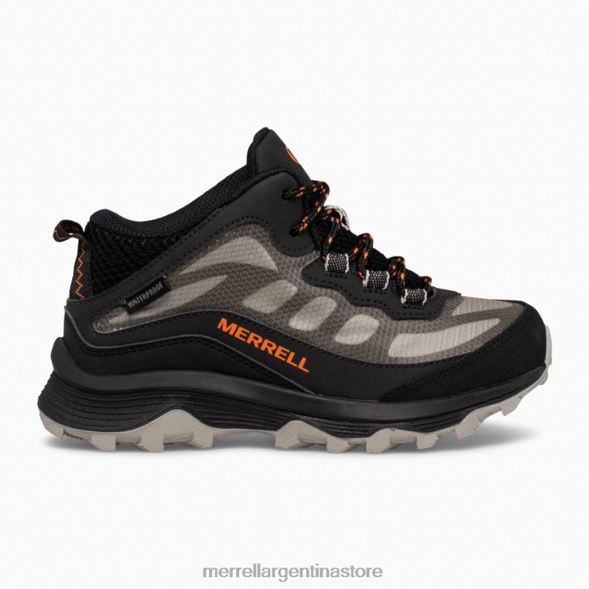 niños zapatos negro NL2ZZ1378 Merrell moab speed mid resistente al agua (mk265424)