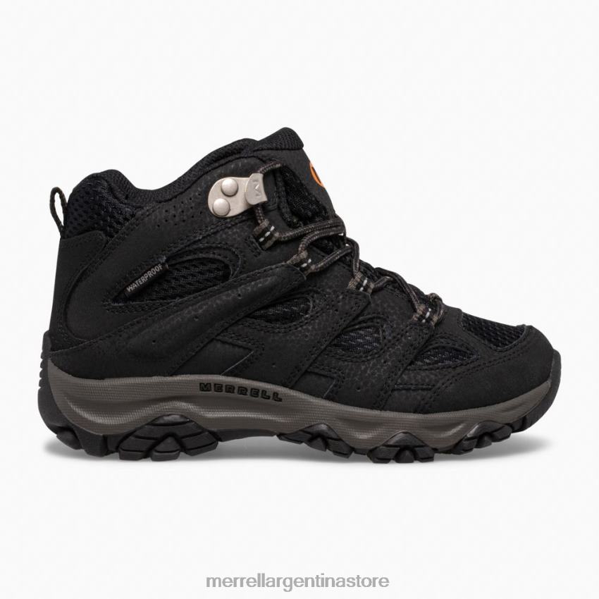niños zapatos negro NL2ZZ1431 Merrell bota impermeable moab 3 mid (mk265702)
