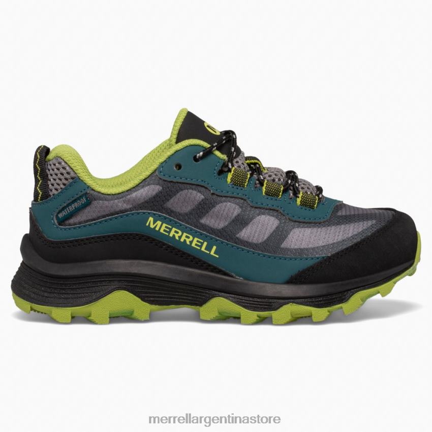 niños zapatos verde oscuro/negro NL2ZZ1370 Merrell moab velocidad baja resistente al agua (mk266264)