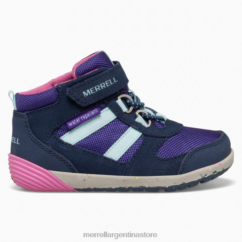 niños zapatos azul marino/rosa NL2ZZ1458 Merrell bare steps ridge jr excursionista (ml166271)