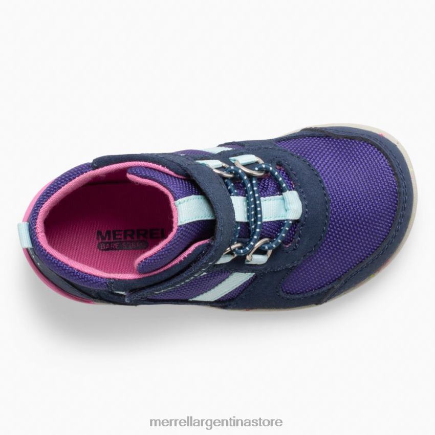 niños zapatos azul marino/rosa NL2ZZ1458 Merrell bare steps ridge jr excursionista (ml166271)
