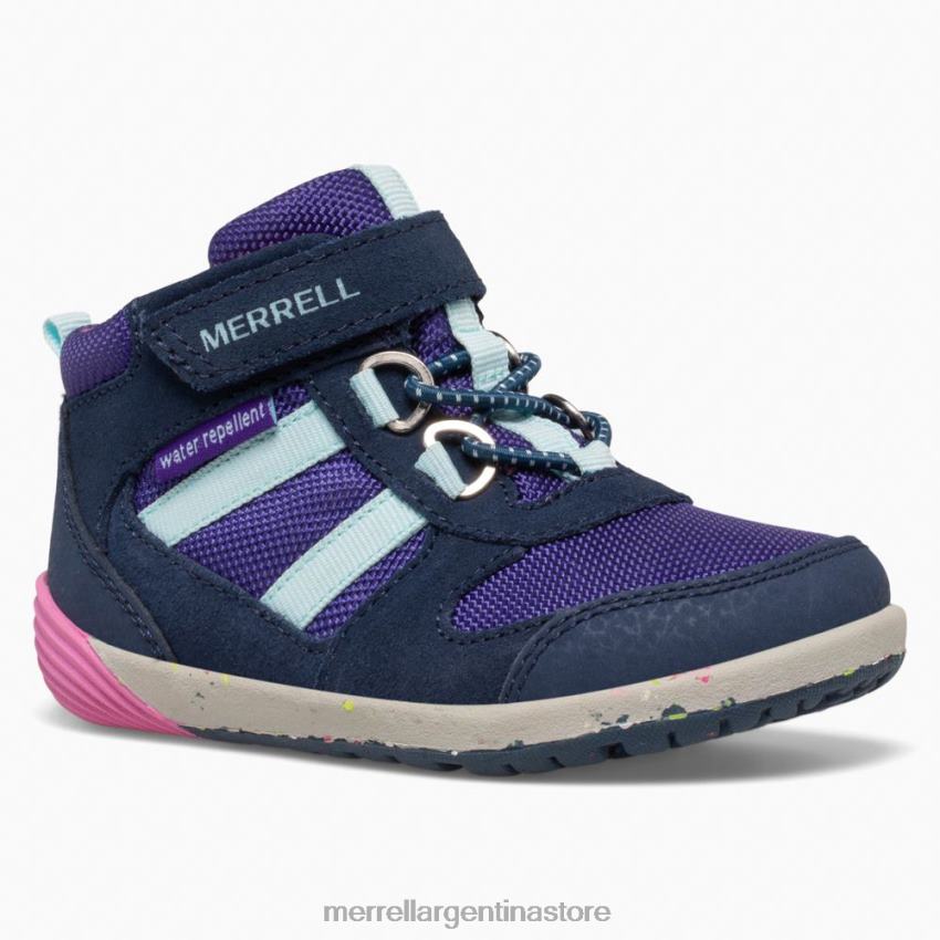 niños zapatos azul marino/rosa NL2ZZ1458 Merrell bare steps ridge jr excursionista (ml166271)
