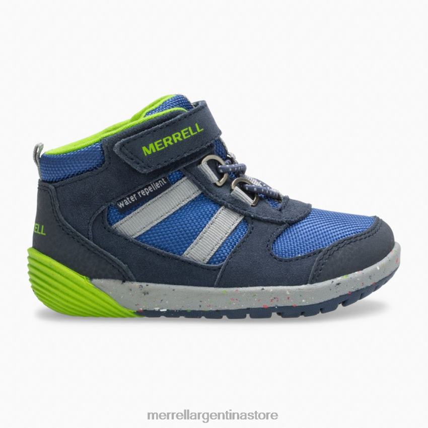 niños zapatos azul marino/verde NL2ZZ1459 Merrell bare steps ridge jr excursionista (ml262608)